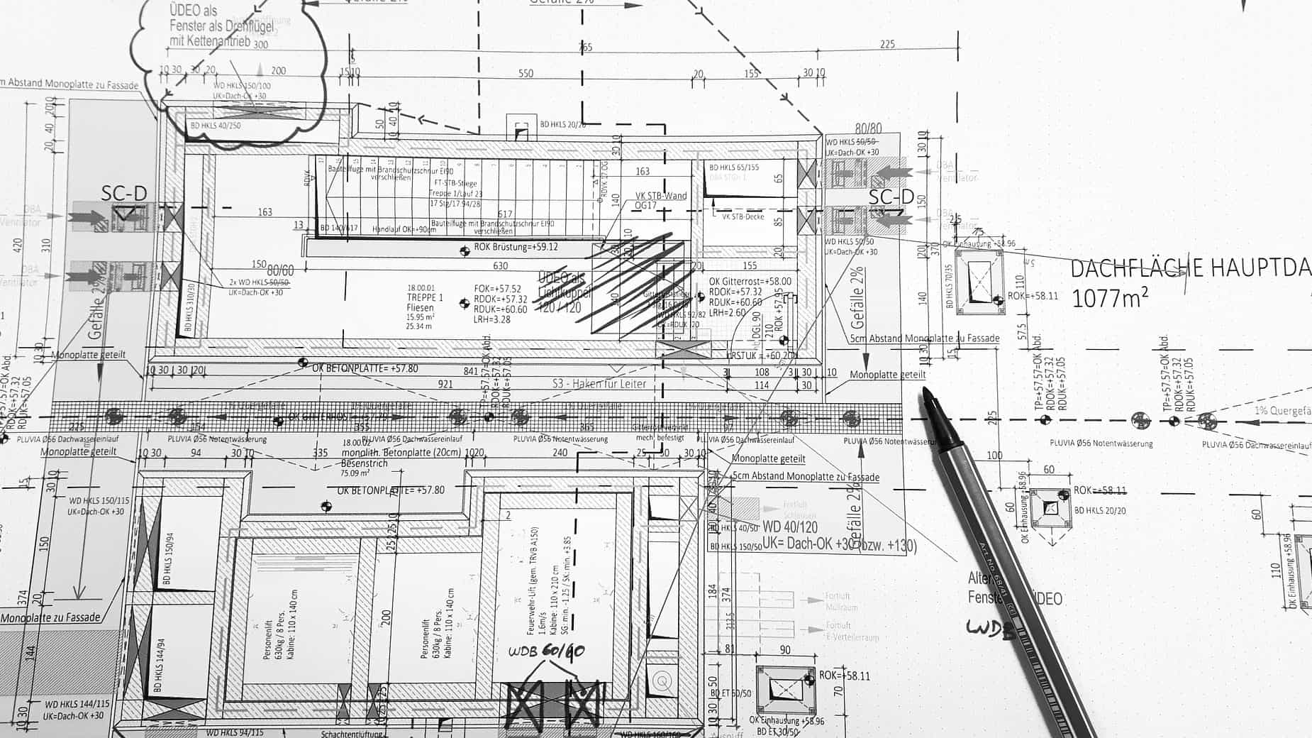 RFI Markup on construction drawings