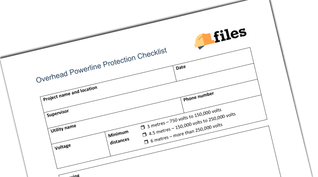 Overhead Powerlines Checklist