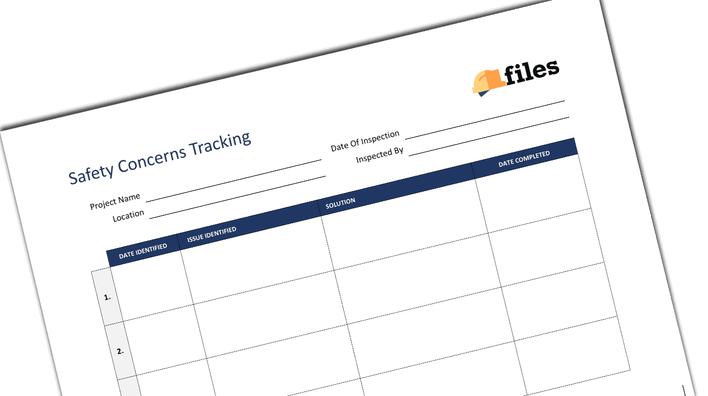 Safety Concerns Template