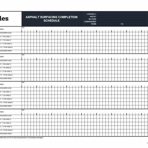 Asphalt Completion Schedule - Construction Files