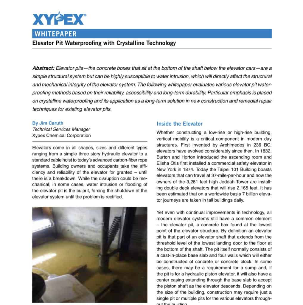 Elevator Waterproofing