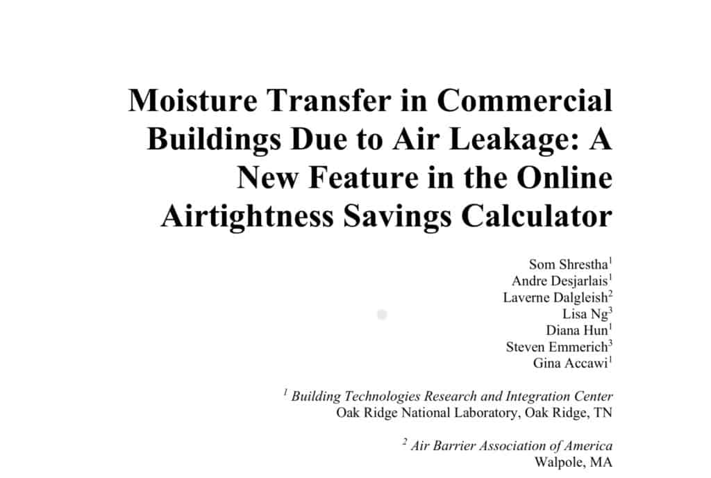 Moisture in commercial buildings
