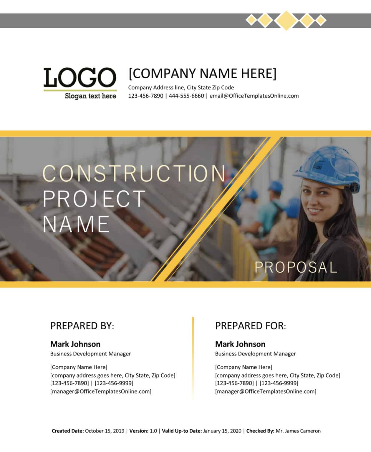Construction proposal word