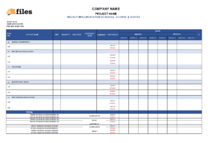 Weekly Implementation Schedule - Construction Files