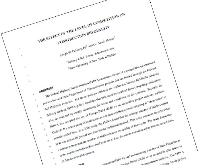 Competition’s Effect On Construction Bid Quality