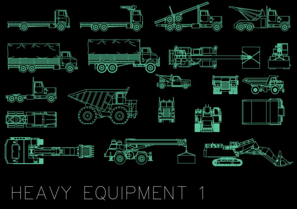 heavy equipment autocad blocks
