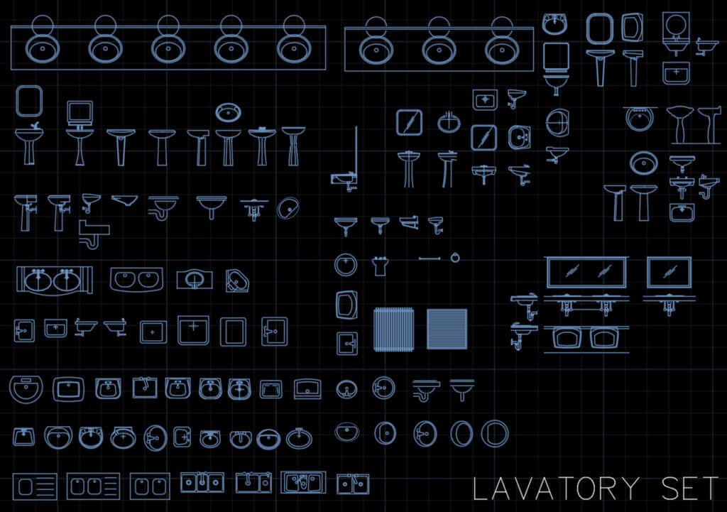 Lavatory - AutoCAD blocks