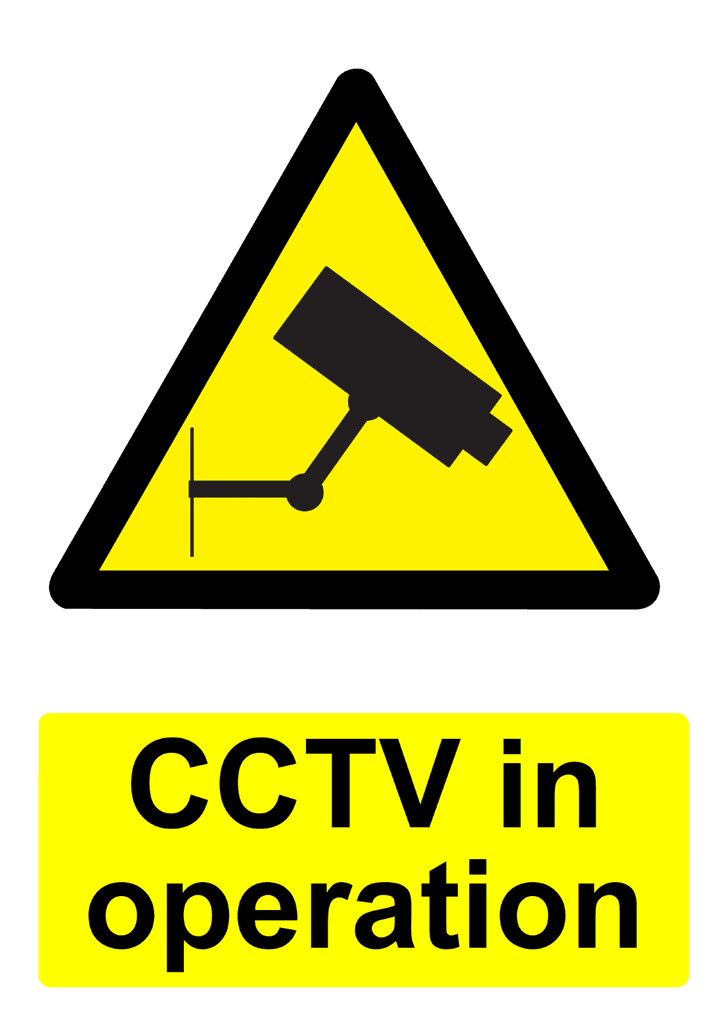 CCTV In Use - Construction Sign Template