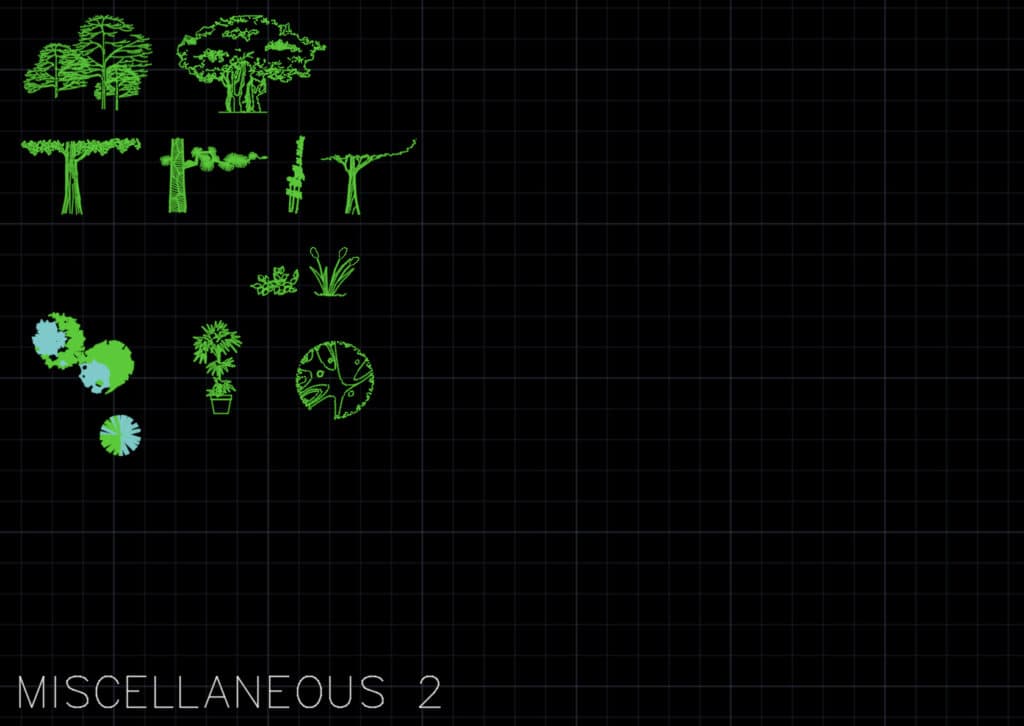 Miscellaneous Plants 2 - AutoCAD Blocks
