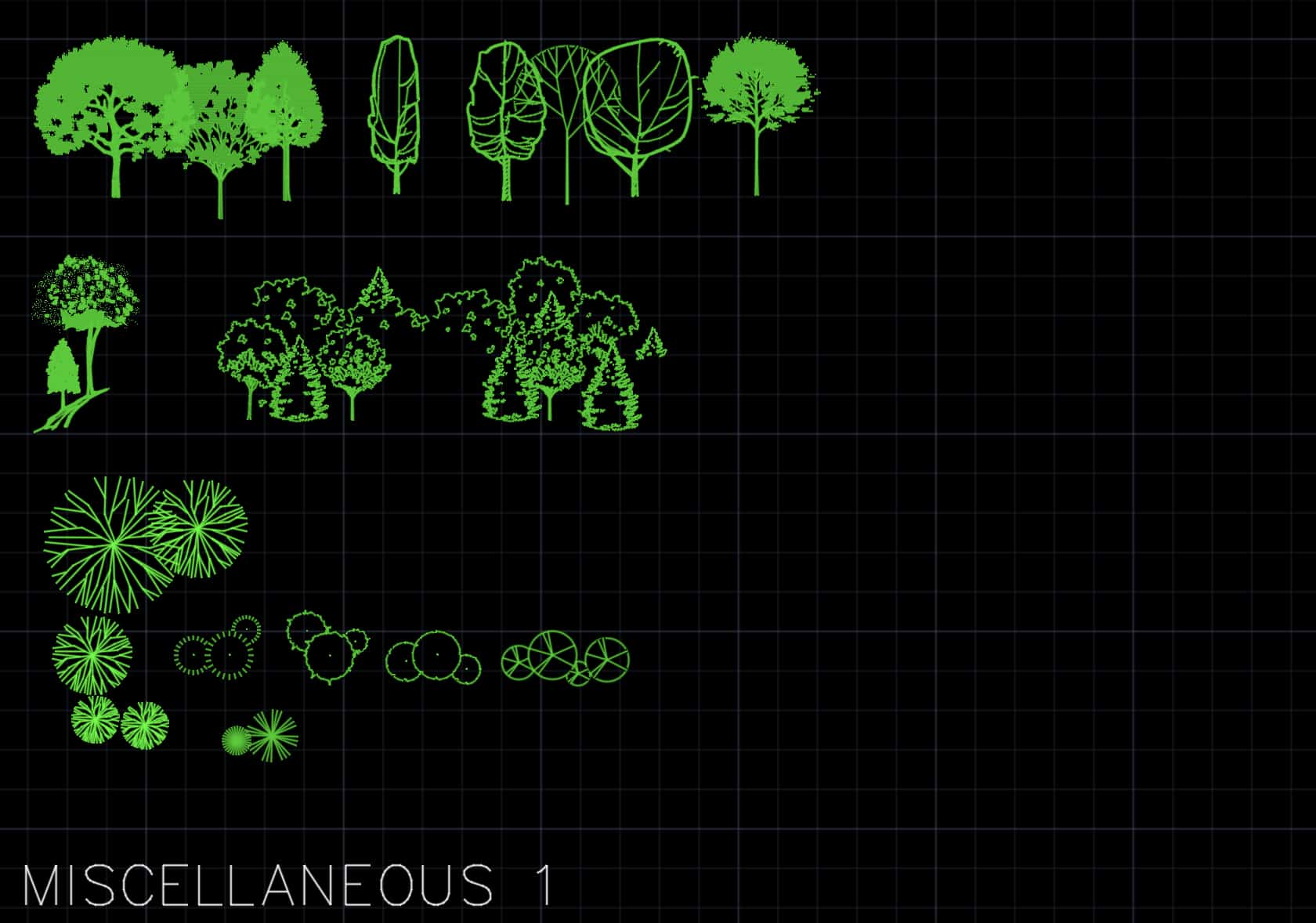 Miscellaneous Plants 1 - AutoCAD Blocks