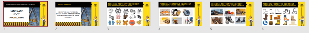 Hand and Foot Protection - 50+ Construction Graphics - Image 2