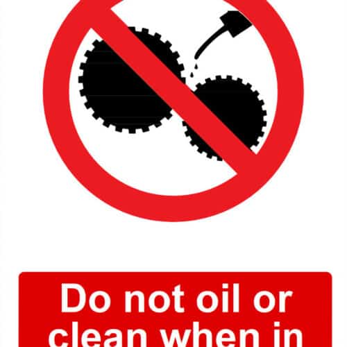 Danger Do Not Oil - Construction Sign Template