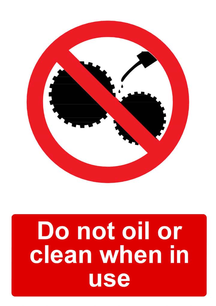 Danger Do Not Oil - Construction Sign Template