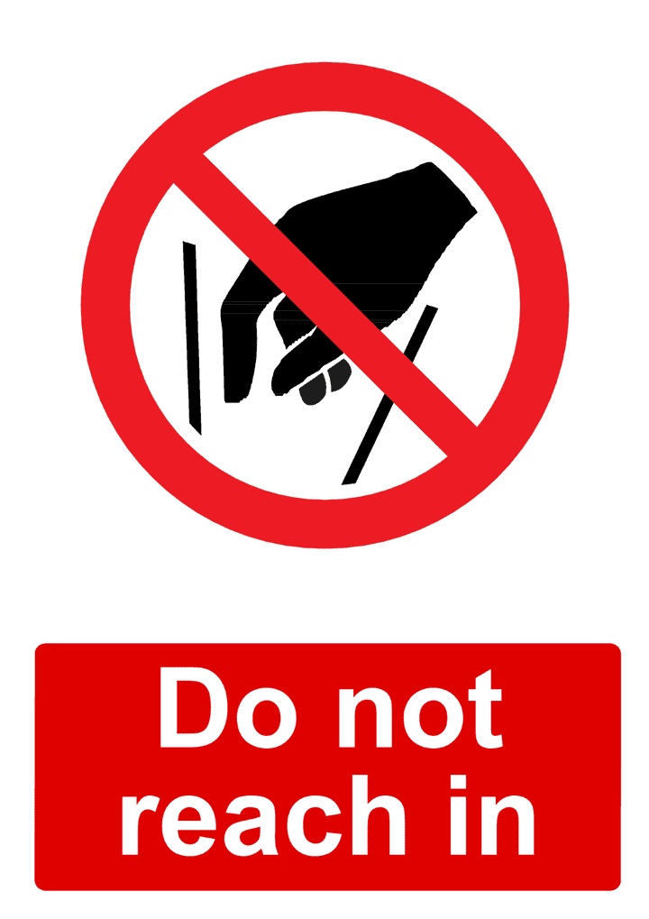 Danger Do Not Reach In - Construction Sign Template