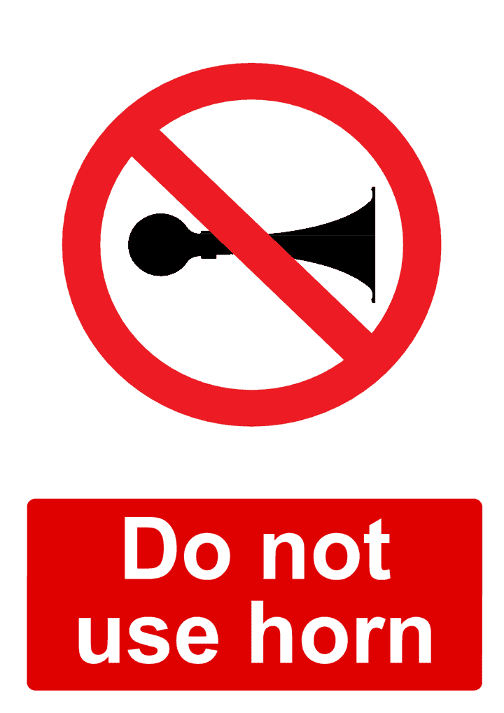 Danger Do Not Honk - Construction Sign Template