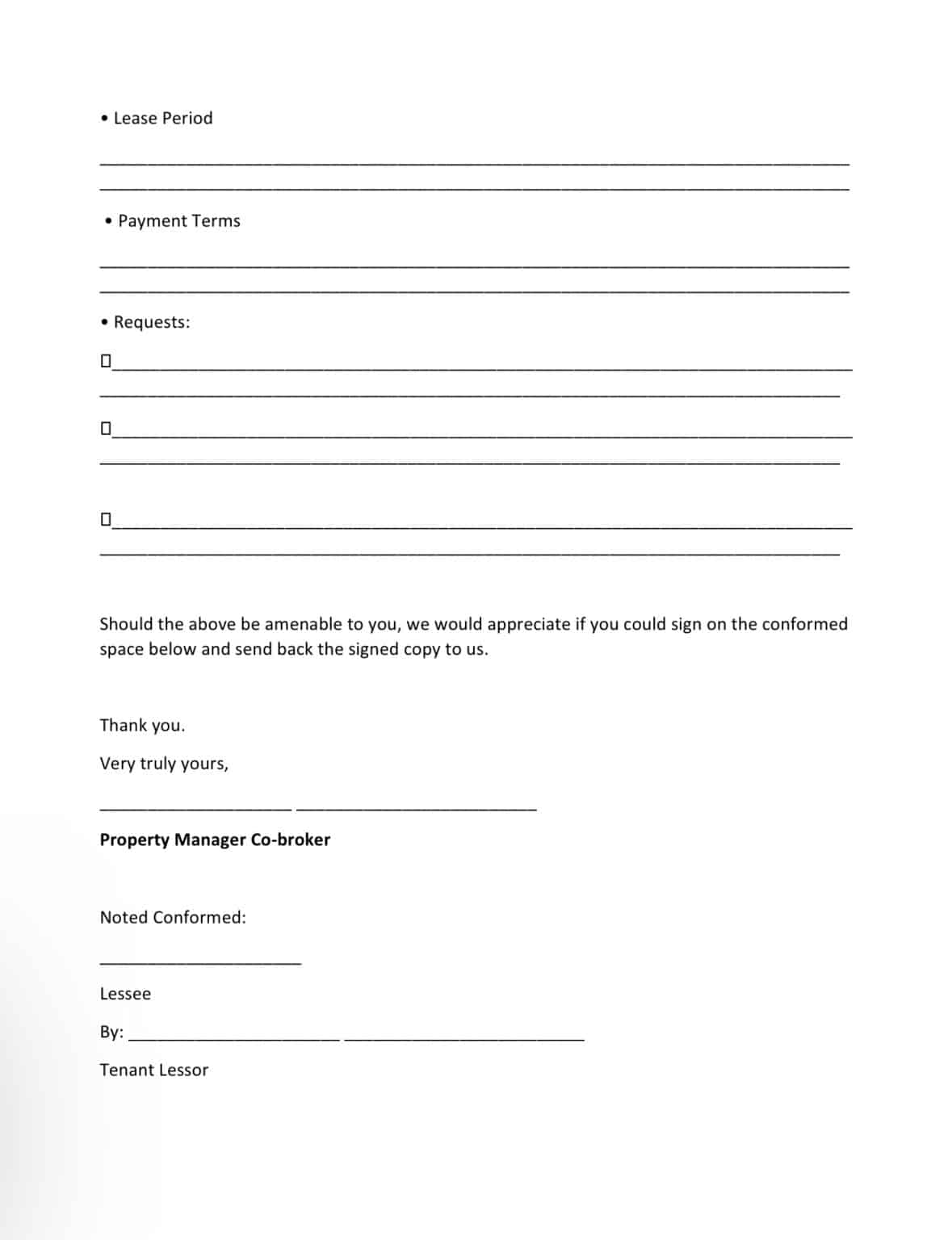 Letter of Intent - Real Estate Business - Image 2