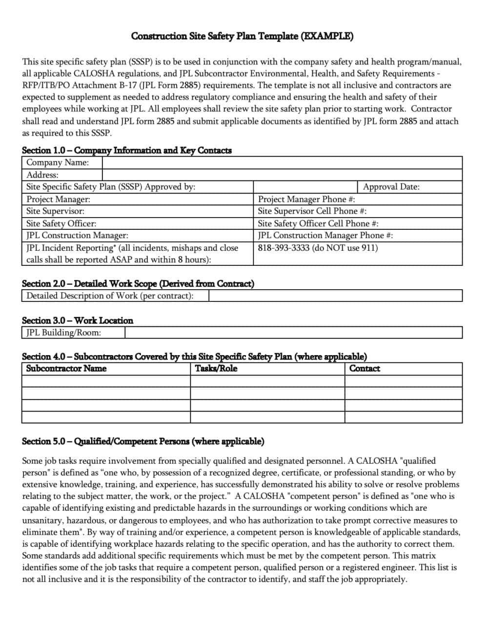 Construction Site Safety Plan Template Construction Files Construction Site Safety Plan Template Construction Files