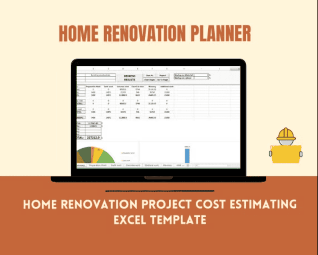 Home Renovation Cost Estimate Excel Template - Construction Files
