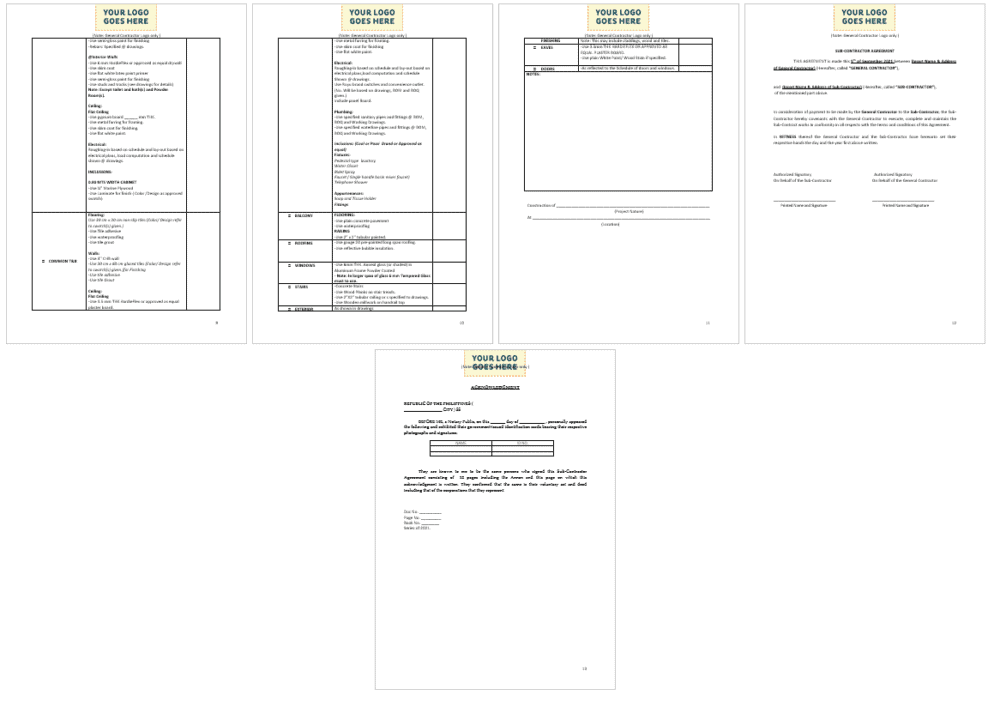 Subcontractor Scope & Agreement - Image 3