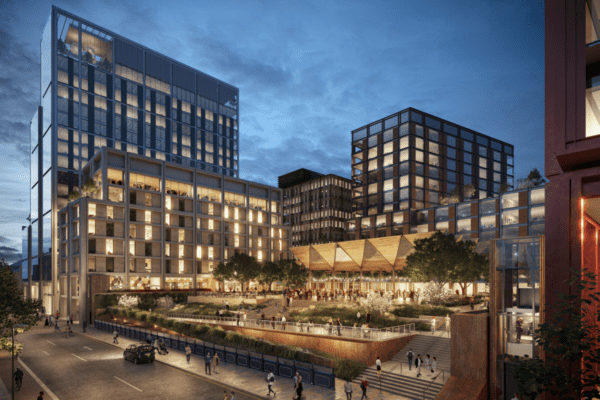 Option for Cathedral Street with a park area