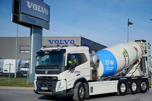 Volvo Trucks and CEMEX unveil first fully electric heavy concrete mixer truck