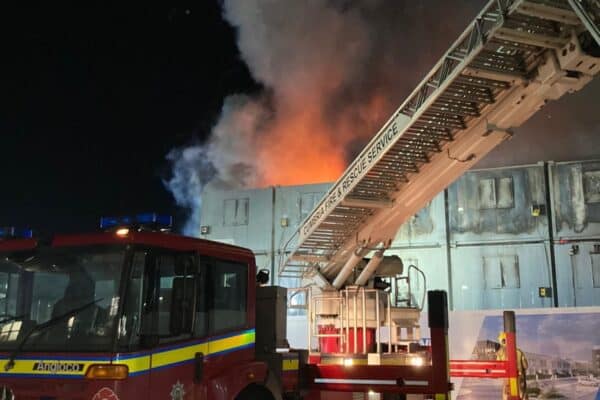 Graham hospital site hut complex destroyed by blaze