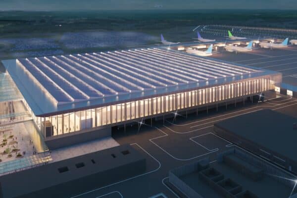 Planned new terminal building