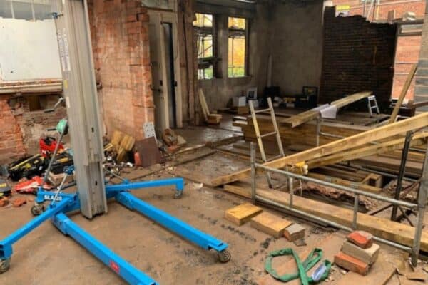 Safety shambles on bank conversion job