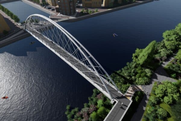 Planned new bridge over the River Trent
