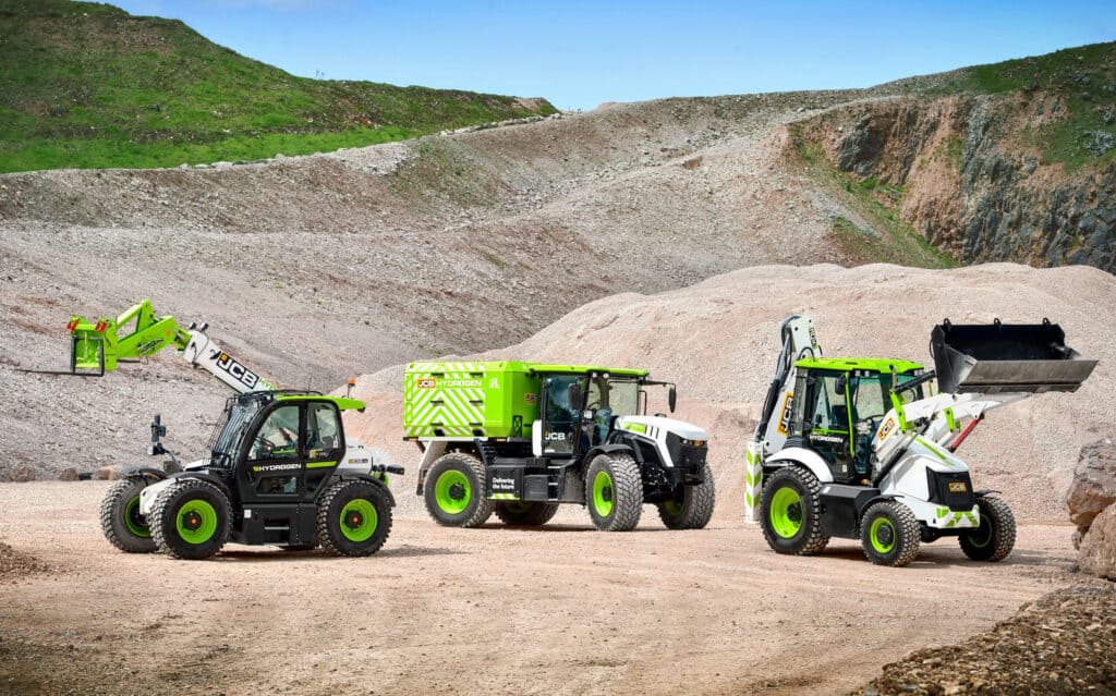 JCB introduces prototype hydrogen engines