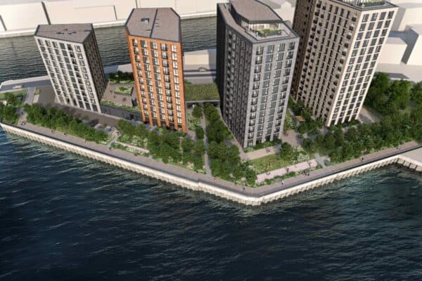 Four-block Dockside scheme designed by architect 3DReid
