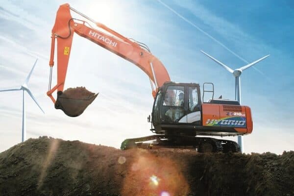 Hitachi hybrid hydraulic excavator
