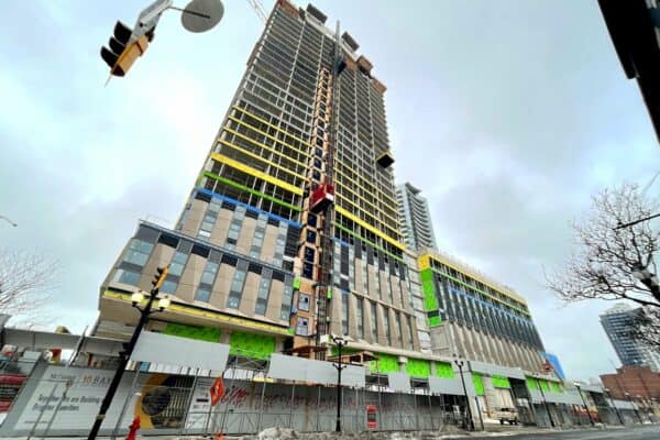 McMaster Graduate Residence Tower Tops Off at 30 Storeys in Downtown Hamilton