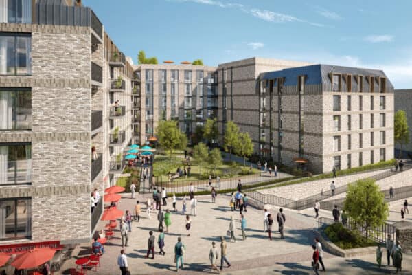 The large site will be connected with pocket parks and green walkways