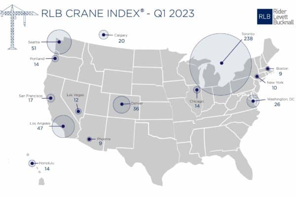 Toronto continues to lead crane count