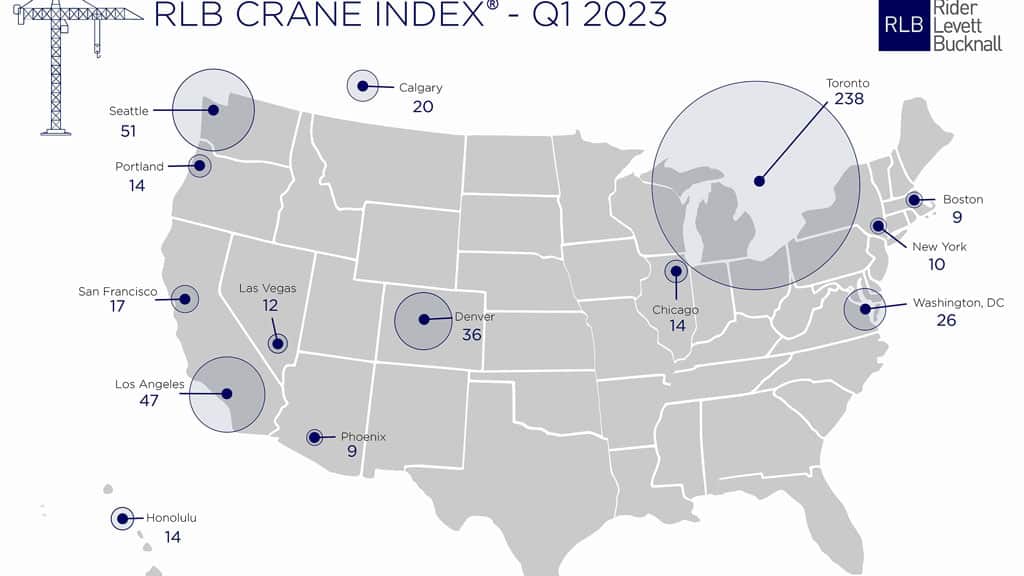 Toronto tops RLB crane count again
