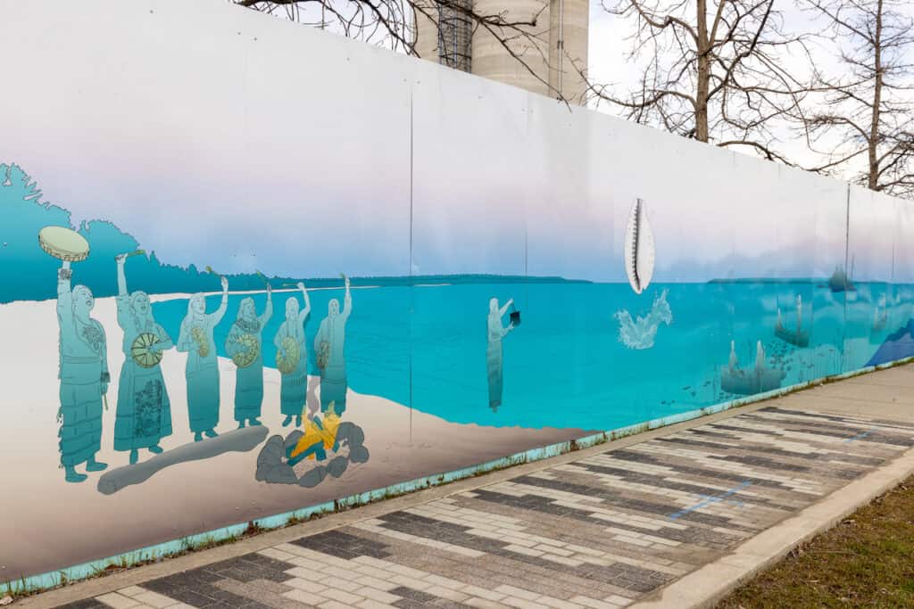 Indigenous Art Decorates Hoarding at New Leslie Slip Lookout Park