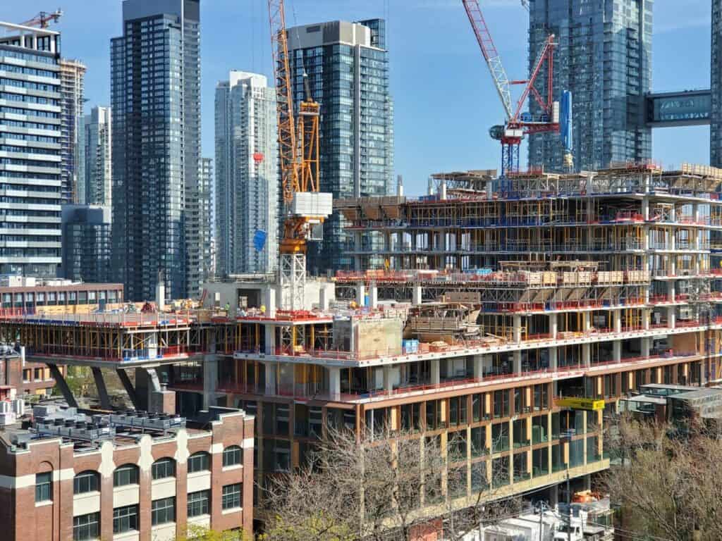Stylish Cladding System Going Up at Portland Commons as Concrete Frame Rises Above Front Street