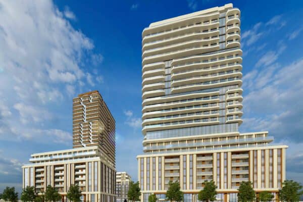 Two Towers to Replace Car Dealership near Kennedy and Hwy 7