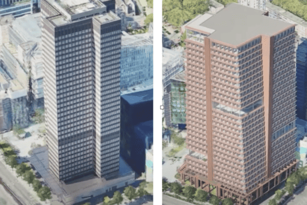 Existing Euston Tower and new plan