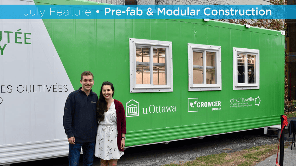 Integrating food production in building designs with modular farms