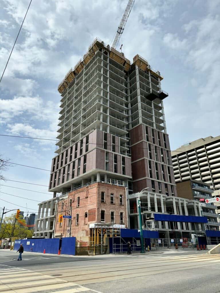 U of T's Spadina Sussex Residence Tops Off as Construction Carries On