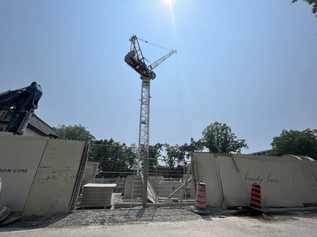 Maison 77 Clarendon Moves Ahead with Crane Installation