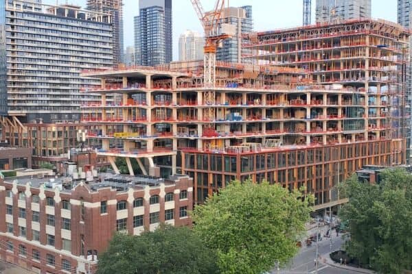 Portland Commons Formwork and Cladding Progressing