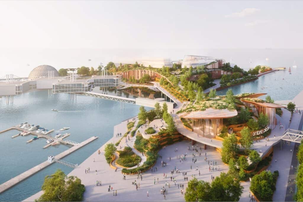 Therme Canada Reveals Updated Design for Ontario Place's West Island