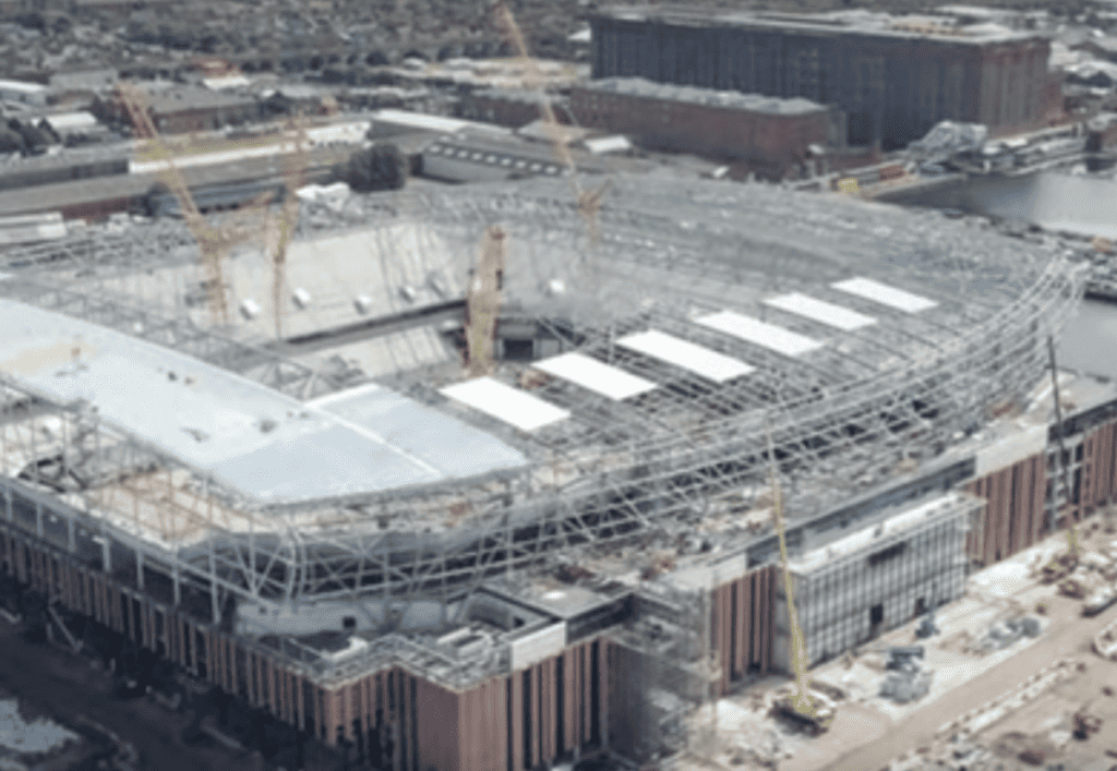 Watch two years of construction at Everton stadium