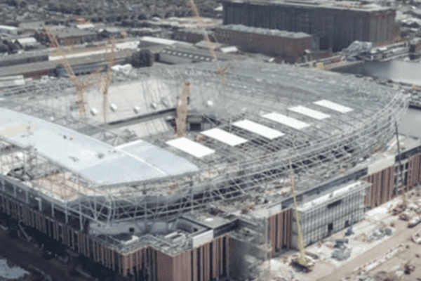 Watch two years of construction at Everton stadium