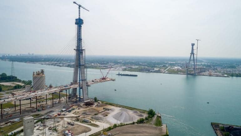 US tower tops out on $5.7B Gordie Howe Bridge