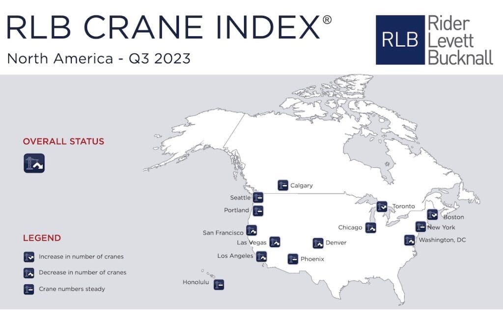 Toronto continues to lead crane index