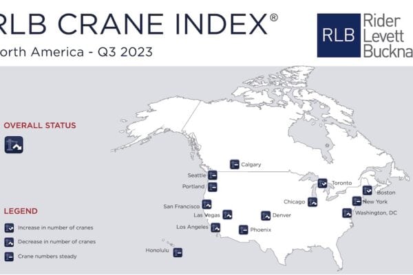 Toronto continues to lead crane index